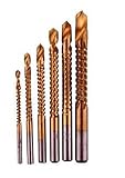 ドリル刃 ドリルビット６本セット 3/4/5/6/6.5/8mm 鉄鋼 鉄 鉄板 木材 穴あけ