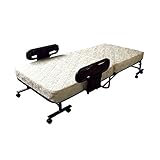 折りたたみ式リクライニング電動ベッド 【2： シングル ポケットコイルタイプ】 安全ネット 手すり付き 【完成品】