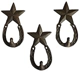 Cast Iron Western Star壁フックのセット3