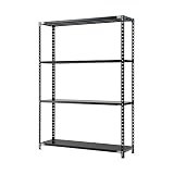プラス AB 抗菌 スチールラック 耐荷重150kg/段 4段 幅151.2 奥行46.2 高さ210cm AB-2154-4 ブラック 698438