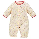 西松屋 EFD ポケット付きカラフルドット長袖コンビドレス【新生児50-60cm】 新生児