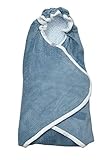 Lodger Newborn Wrap Blanket Scandinavian Flannel (Newborn, Steel-Grey) by Lodger