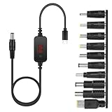 YACHUN USB C-DC PDアダプタケーブル 変換プラグ付き 5.5x2.5mm 1.2m 調整可能電圧 5V-9V-12V-15V-20V Type-C to DC電源ケーブル 5.5*3.0mm 、5.5*1.7mm 、4.0 * 1.7mm、3.0*1.1mm 、6.5*4.4mm、4.5*3.0mm、7.4*5.0mm、7.9*5.4mm、THINKPADコネクタアダプタ