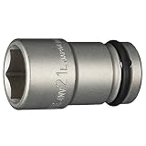 トネ(TONE) インパクト用ロングソケット 4NV-21L 差込角12.7mm(1/2") 二面幅21mm