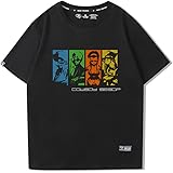 [SKVLF] Cowboy Bebop 渡边信一郎 カウボーイビバップ アニメ 漫画 流行 Tシャツ メンズ/レディース スポーツ 夏服 復古 人気 プリント シャツ トップス 半袖 無地 通気性 ファッション ゆったり おもしろTシャツ