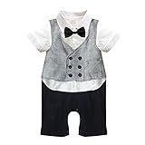 ベビー キッズ 赤ちゃん 子供服 洋装フォーマル 紳士風 男の子 半袖 カバーオール ロンパース 春夏 結婚式 お宮参り 七五三 節句 入園式 入学式 出産祝い ギフトxw018