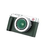 SIUTATDSH カメラハーフケース 適用 Leica D-LUX7 ヴィンテージメタル 本革 インスタントカメラ 保護ケース スタイリッシュ ポータブル 耐衝撃 (グリーン)