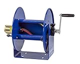 Coxreels 112WL-1-50 Welding Hand Crank Hose Reel: 1/4 I.D., 50' twin oxy-acetylene welding hose capa