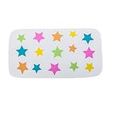 misshow非スリップ浴槽マット非毒性、抗菌、Great Suctionsマットキュートデザインfor Family Kids | 27 " x 14インチ、カラフルな星