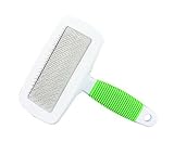 Pet Slicker Brush Dog Cat Comb Grooming and Massage Tool for Shedding 14 x10 x 5.5CM Green [並行輸入品]