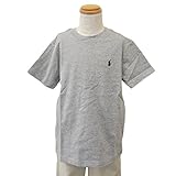 (ポロ ラルフローレン)POLO Ralph Lauren キッズ Tシャツ 半袖 子供服 刺繍 ポニー PONY グレー×ネイビー 2T [並行輸入品]