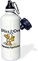 3dRose スポーツウォーターボトル Piss On Pulmonary Hypertension Awareness Ribbon Cause Design 21オンス ホワイト