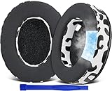 SOULWIT 冷却ジェル パッド イヤーパッド 交換パッド Sony WH-1000XM4 (WH1000XM4) ヘッドセット用 ヘッドホンパッド 互換性 パッド 高密度フォーム ヘッドパッド 冷感 厚手パッド (ユキヒョウ柄)