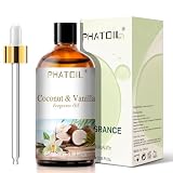 PHATOIL ココナッツ・バニラ アロマオイル 100ML エッセンシャルオイル 精油 アロマ 加湿器・ディフューザー・アロマストーン用 芳香用