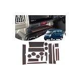 SXCY 新型 スズキ エブリィ da17v 専用 ラバーマット ドアポケット エブリィワゴン da17w 滑り止めマット エブリィバン カーアクセサリー ノイズ軽減 防汚れ 傷防止 防音 エブリィワゴン カスタムパーツ 18枚 レッド