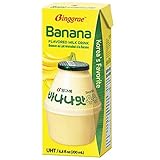 バナナ牛乳 200ml パック 6点 人気商品 韓国食品 飲み物 韓国 빙그레 바나나우유 한국 バナナ牛乳 ビングレ binggrae banana milk (6個)