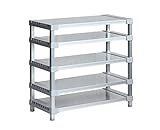 選べる幅サイズ31段階！軽量アルミ製 収納ラック5段 棚板奥行36cm 高さ80cm 幅バリエーション 30～180cm (60cm)