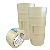 OPPテープ 48×100m 幅48mm 厚み45μ 幅48mm 長さ100ｍ 透明 茶 梱包 発送 tape【OPP45C-b10】 (10, 透明（Clear）)