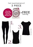 Angelマタニティシェイプウェア腹部キット: 3ピースシェイプウェア女性用キット+は産後その実現フラット US サイズ: M カラー: ブラック