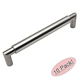 Cosmas ® 1500 – 160snサテンニッケルContemporaryキャビネットハードウェアバーハンドルプル – 6 – 5 / 16 "インチ( 160 mm )穴中心 – 10パック