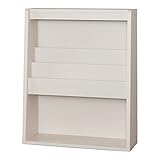 小島工芸 日本製 組立不要 健康仕様のFフォースター 奥行29.5cm マガジンラック ESOP-90マガジン ホワイト [幅89.5cm 高さ110.2cm] 2316741