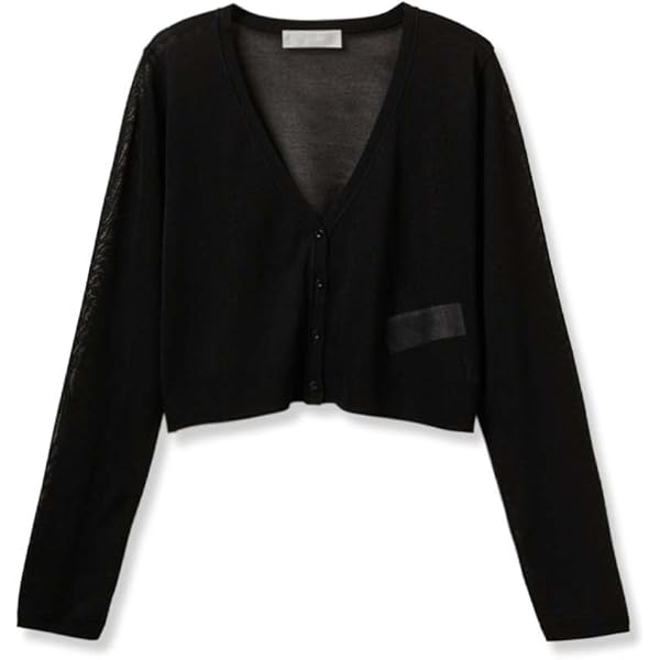 24SS セルフォード シアーニットカーディガン ブラック F 美品】24SS セルフォード シアーニットカーディガン ブラック F