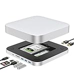 Macmini ドッキングステーション Type C 10in2 シルバー/M.2 + 2.5インチ SSD/HDD HDMI Displayport TypeA ×3 TypeC SD microSD/Mac mini M2 Mac mini M1 Windows/m.2 ssdケース macmini hub macmini hub/型番：MC25ProMax