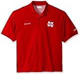 NCAA Nebraska CornhuskersメンズCollegiate Perfect Cast Polo、ブライトレッド、スモール