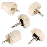SeagullWaves 研磨バフ ポリッシャー用バフ 電動ドリル用 研磨ヘッド 綿ネル 洗車用 鏡面 垢取り 車輪 金属 ジュエリー きのこ 円錐 円筒 台形 軸付き セラミックス モップホイール 
