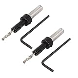 キーのw 2個ラウンドシャンク木工3.2mmx8mmカウンターシンクドリルビットツール