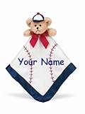 Bearington Bear Lil野球Slugger Snuggler Baby Blanket Blanky – 15インチ ブルー
