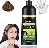 ヤグアン ハーバル シャンプー| 500ML ヤグアン 黒露シャンプー|ヤグアン ブラウンデュー シャンプー| 黒髪染めシャンプー 3 in 1 女性用 男性用 (Black) (Brown)