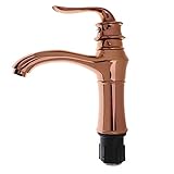 Homyl ヴィンテージ ヨーロッパ　蛇口　シングルホール　キッチン 　浴室　装飾　耐久　洗濯可能　1/2インチ　全７スタイル　 - ＃1レッドブロンズ