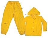 3-Piece Polyester 0.18MM Rain Suit-MED 3PC YEL RAIN SUIT (並行輸入品)
