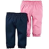 カーターズ（Carter's）女の子用ラブリーピンクxナイトネイビーボディースーツにピッタリなリボン付きコーデパンツ2枚セット (3months(55-61cm)) [並行輸入品]