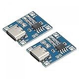 uxcell TP4056 TYPE-C USB 4.5-5.5V 1A 18650 電池充電 器モジュール 充電ボード 2つの保護機能 2個