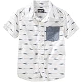 OSHKOSH(オシュコシュ) アロープリントボタンフロントシャツ プリント トップス半袖Tシャツ 2歳【並行輸入】