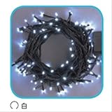 コロナ産業 LEDストレートコード100球（ブラックコード）/連結専用/電源部別売り LPR100W　LED色：白色　【イルミネーションライト】