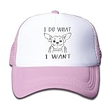 キッズ メッシュキャップ 通気性 今季最新 ウトドア ハット チワワ 折り畳み 帽子 カジュアル ストーリート系ピンク プリント付き 無地