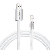 chubbycable USB Type C ケーブル 1M タイプc ケーブル 240W超急速充電 ナイロン編み 断線防止 耐久性のあるUSB Cデータ転送コード iPhone 17/16/15シリーズ対応, ホワイト, USB A-Type C