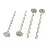 uxcell　ダイヤモンドバー　マウントポイント　取り付け点　ダイヤモンド　シルバートーン　フラットチップ　4個