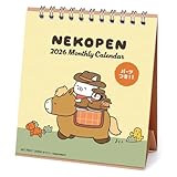 2026年カレンダー LINEハンドメイド卓上/もじじ「ねこぺん日和」