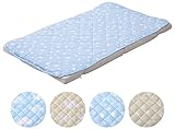 エムール ママの声から生まれた ナチュラル柄 『ベビー用 敷きパッド』 ベビーサイズ 70×120cm 水玉 ブルー