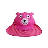 【ベビー&キッズ】キュティベアプランキャップ★ベビー服 韓国こども服 帽子 ベビーハット ベビー夏帽子 おしゃれ 春 夏 秋 外出用 海 (S (帽子), PINK)
