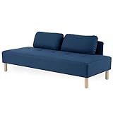 LOWYA （ロウヤ） ソファ ソファー ソファーベッド 3人掛け 北欧風 木脚 幅192cm 奥行78cm おしゃれ ワンルーム ディープブルー