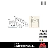 e-kanamono ロイヤル 棚受け 木棚用傾斜ブラケット AL-56S 200 クローム ※片側のみ（左右セットではありません）