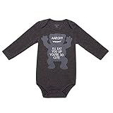 Decdeal ベビーロンパース ボディスーツ 100％コットン ロングスリーブ モンスターパターン 新生児/赤ちゃん 0-12M