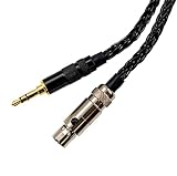 St.espoir 太くてしなやか ハイグレード ヘッドホンケーブル 1.2m ブラック 3.5mm プラグ - mini XLR プラグ 8芯 修理 交換用