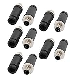 DealMux 10個入りM12Z4J06 AC250V 4A IP67防水M12ねじ径M / Fコネクタ