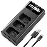 ENEGON NP-FW50 3チャンネル LCD 互換充電器 USB チャージャー Sony NP-FW50バッテリー用 Sony NEX-3/5/7シリーズ、SLT-A ズ、Alphaa3000、a5000、a5100、a55、a6000、a6100、a6300、a6400、a6500、a7シリーズ、rx10、rx10II、DSC-RX10、ILCE-QX1などカメラバッテリーに対応